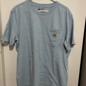 Carhartt Light Blue Speckled Tee with Pocket